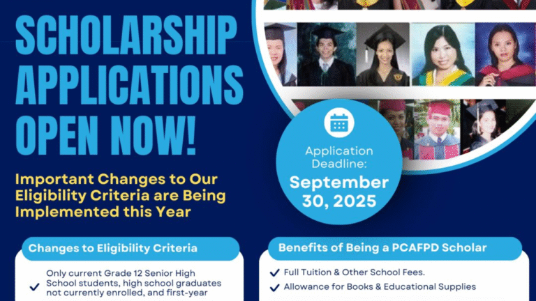 PCAFPD Scholarship 2025-2026 is Now Open