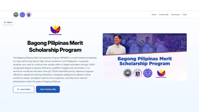CHED Bagong Pilipinas Merit Scholarship Program